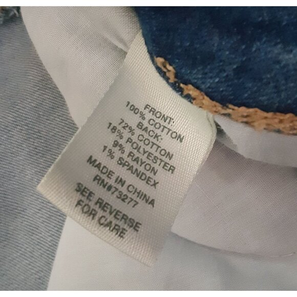 Mudd Skirt Womens Juniors 9 Blue Denim Button Front Distressed Raw Hem - Picture 3 of 6